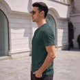 thumbnail image 4 of Yifymode Men's Crewneck Short Sleeve T Shirts, Regular Fit Mesh Ice Silk Casual Tops, Quick Dry Breathable Basic Tees for Daily Sports Workout, 4 of 6