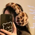 thumbnail image 3 of Leopard Earmuffs Plush Earmuffs Winter Warm Foldable Earplugs Cold Protection Women Ear Cover Cycling Anti-freezing Accessories (beige), 3 of 7
