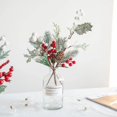 thumbnail image 3 of Flor artificial de bayas rojas de Navidad, rama de cono de pino, decoración de árbol de Navidad, adorno, embalaje de regalo, guirnalda de corona DIY para el hogar, 3 of 4