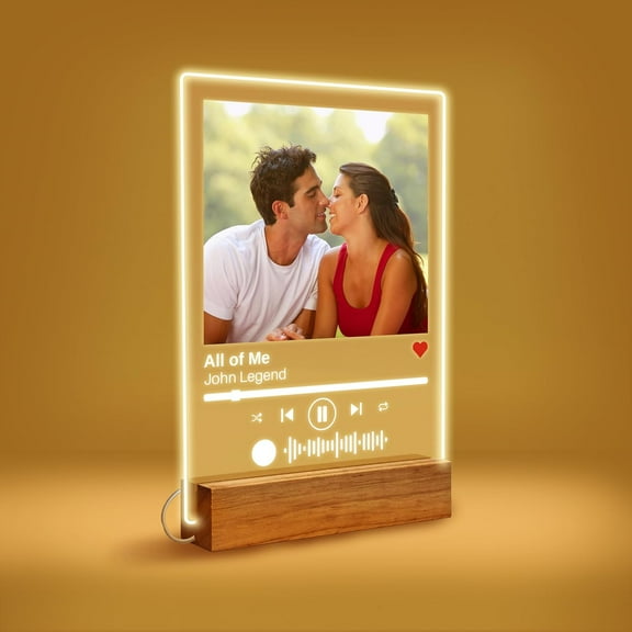 Custom Song Plaque Acrylic - Custom Music Plaque Last Minute Gift for Boyfriend Gift for Her