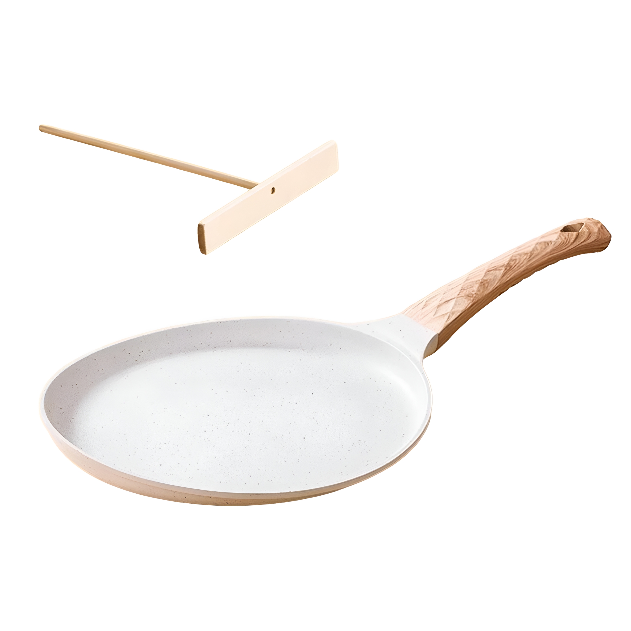 ACDANC Nonstick Crepe Pan Tortilla Maker Pan Portable Tawa Griddle Round Dosa Pan with Spreader for Kitchen Tool Cooktop 7inch