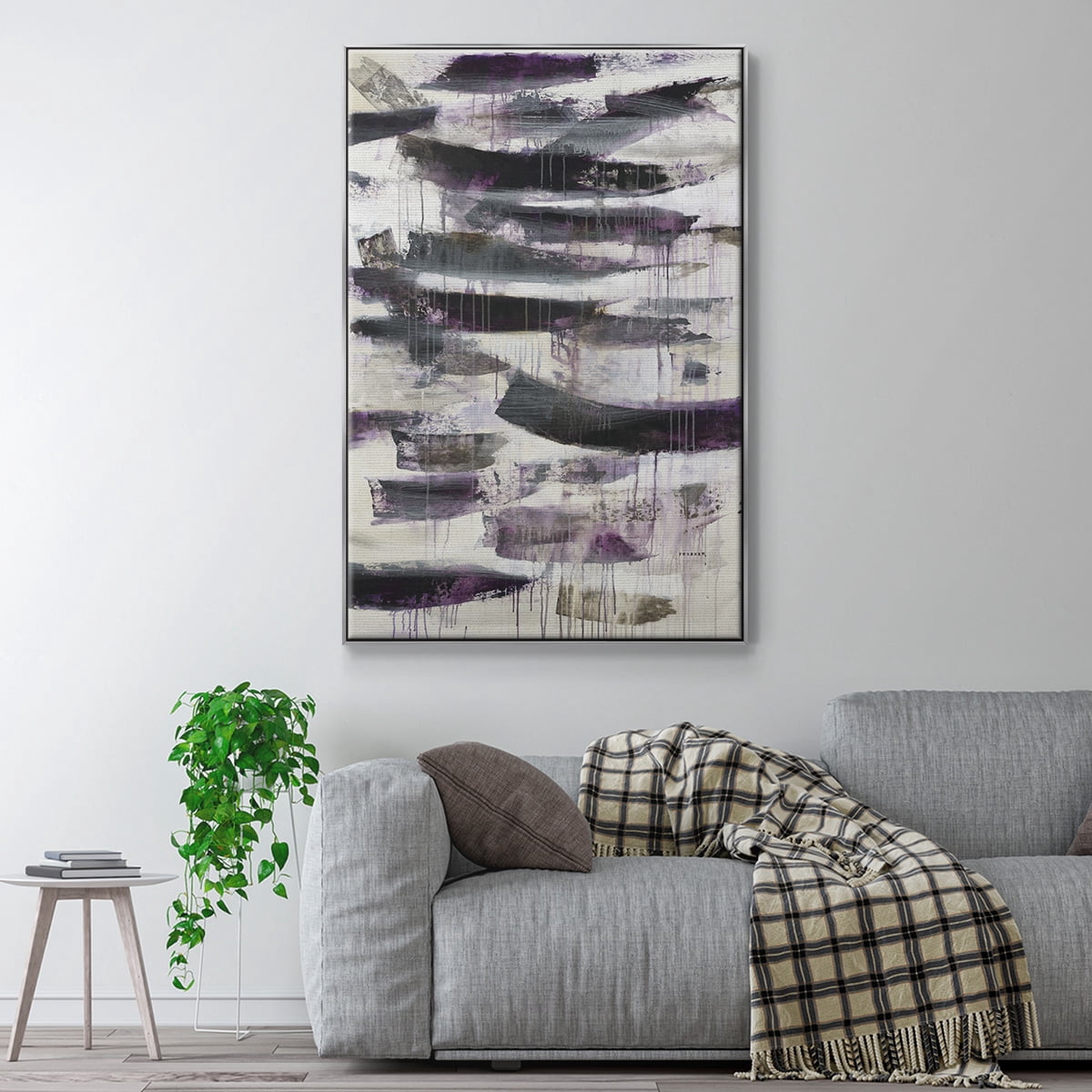 Helix #2 Framed Premium Gallery Wrapped Canvas - Ready to Hang - 27 x 41 - Silver Floating Frame