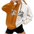 thumbnail image 2 of Puntoco, jersey de invierno para mujer, con capucha, estilo Punk, estampado de costura, manga larga, fino, suelto, informal, con cuello encapuchado, abrigo Puntoco Puntoco-7031, 2 of 5