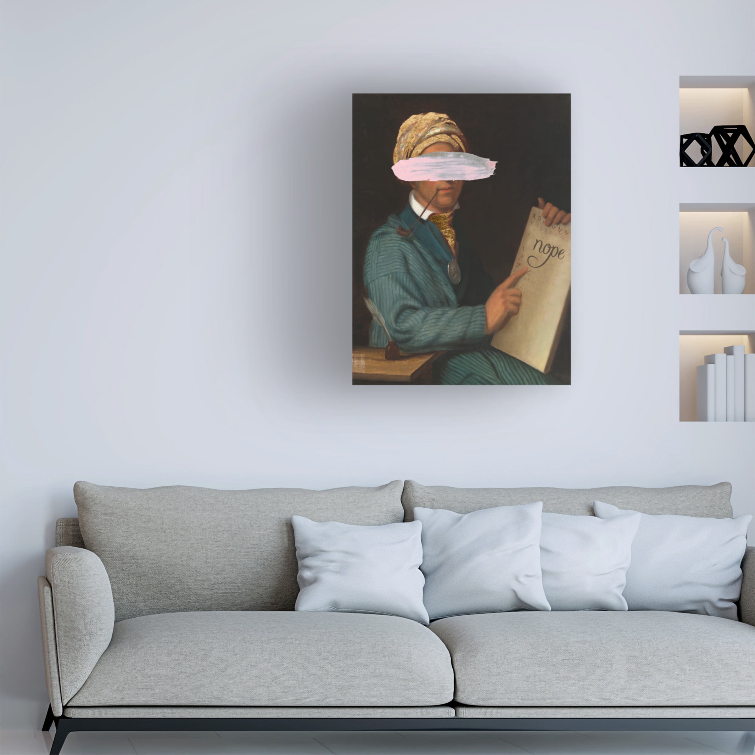 Jennifer Goldberger 'Masked Sequoyah' Canvas Art