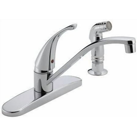 Kitchen Faucet, With Spray, Single-Lever, Chrome