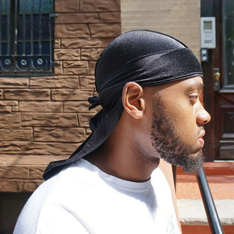 Outdoor Silky Durag for Men Durags Hats for Men Silky Velvet Durag