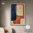thumbnail image 5 of Blue And Cream II Canvas Midcentury Abstract Wall Art by Art Remedy, Black Frame, 36" x 54", 5 of 7