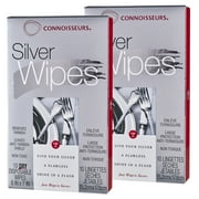 (2 Pack) Connoisseurs Silver Wipes, 10 Ct
