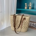 thumbnail image 5 of Kukuzhu Straw Beach Bag, Summer Straw Woven Tote Bag Beach Purse Weaving Shoulder Handbags for Vacation, 5 of 7