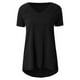thumbnail image 4 of Puntoco 2024 Tops de moda de verano para mujer Blusa de camiseta larga de manga corta con cuello en V y estampado de talla grande para mujer, 4 of 5