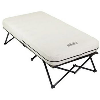 Coleman Twin Airbed Folding Cot With Side Table & 4D Battery Pump