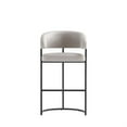 thumbnail image 6 of Manhattan Comfort Augusta Barstool with Metal Base in Light Gray, 6 of 11