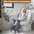 thumbnail image 4 of Wooden Toddler Step Stool for Bathroom Sink, Adjustable Height 3 in 1 Toddler Tower Kitchen Stool Helper with Safety Rail Toilet Potty Training Kids Learning Standing Tower for Kitchen Counter, 4 of 16