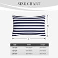 thumbnail image 4 of Balery Navy Blue And White Stripes Bedding Queen Pillow Cases - Envelope Closure - Soft Brushed Microfiber Fabric - Shrinkage and Fade Resistant Pillow Cases-16"x24", 4 of 6