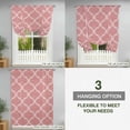 thumbnail image 3 of Tie Up Curtains for Windows Moroccan Texture Valance Adjustable Balloon Curtain Retro Peach Pink Linen Tie Up Shades for Kitchen Living Room Bedroom Privacy Curtain Drape 34x45 Inch, 3 of 9