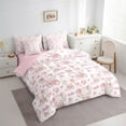 thumbnail image 3 of Homewish Zoo Animal Elephant 7-Piece Twin Bedding Sets,Cute Heart Print Bedding Comforter Set,Fairy Tale Theme Sheet Sets For Girl Teens,Luxury Bedroom Decor Reversible, 3 of 8