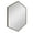 Walnut Brown, variant on Kate and Laurel Rhodes Modern Hexagon Wall Mirror, White, 31x22-Inches