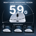 thumbnail image 3 of ATTACK SHARK V8 Wireless Gaming Mouse, Tri-Mode 2.4G/USB-C Wired/Bluetooth, PAW3950MAX Sensor, 42000 DPI, Dual 8000Hz Polling Rate, 59g Lightweight Design, PC/Mac Compatible, White, 3 of 10