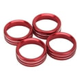 thumbnail image 3 of AC Button Ring, Protective Dustproof 4pcs Fashion Center Console Knob Cover  For Car Red, 3 of 8