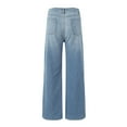 thumbnail image 4 of Mepaouo Straight Leg Jeans for Women High Waisted Loose Microelastic Boyfriend Denim Pants(Blue,XL), 4 of 9