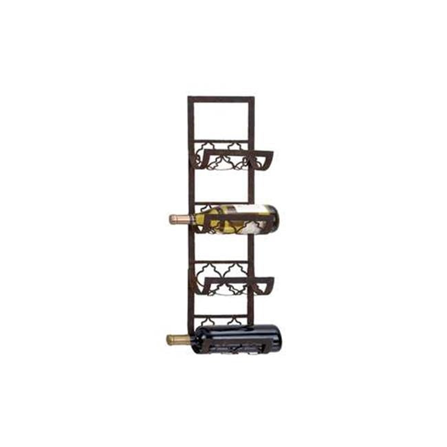 Benzara 51870 Wine Racks Metal Wall Rack 28 In H 8 W