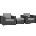thumbnail image 2 of Modway Sojourn 3 Piece Outdoor Patio Sunbrella® Sectional Set, Multiple Colors, 2 of 6