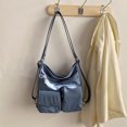 thumbnail image 1 of Mochila unisex de color sólido con correas ajustables para los hombros, bolso multifuncional diario, 1 of 8