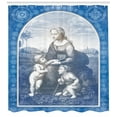 thumbnail image 3 of Ambesonne Farm Shower Curtain, Medieval Antique Frame, 69"Wx75"L, Blue Grey, 3 of 3