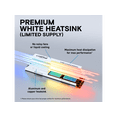 thumbnail image 5 of Crucial T705 2TB PCIe Gen5 NVMe M.2 SSD with White Heatsink  - Up to 14,500 MB/s - Limited Edition - Internal Solid State Drive (PC) - +1mo Adobe CC - CT2000T705SSD5A, 5 of 6