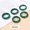 10PCS (Random Pick), variant on 6mm Natural Crystal Chalcedony Gemstone Ring Men Women Finger Circle Round Ring