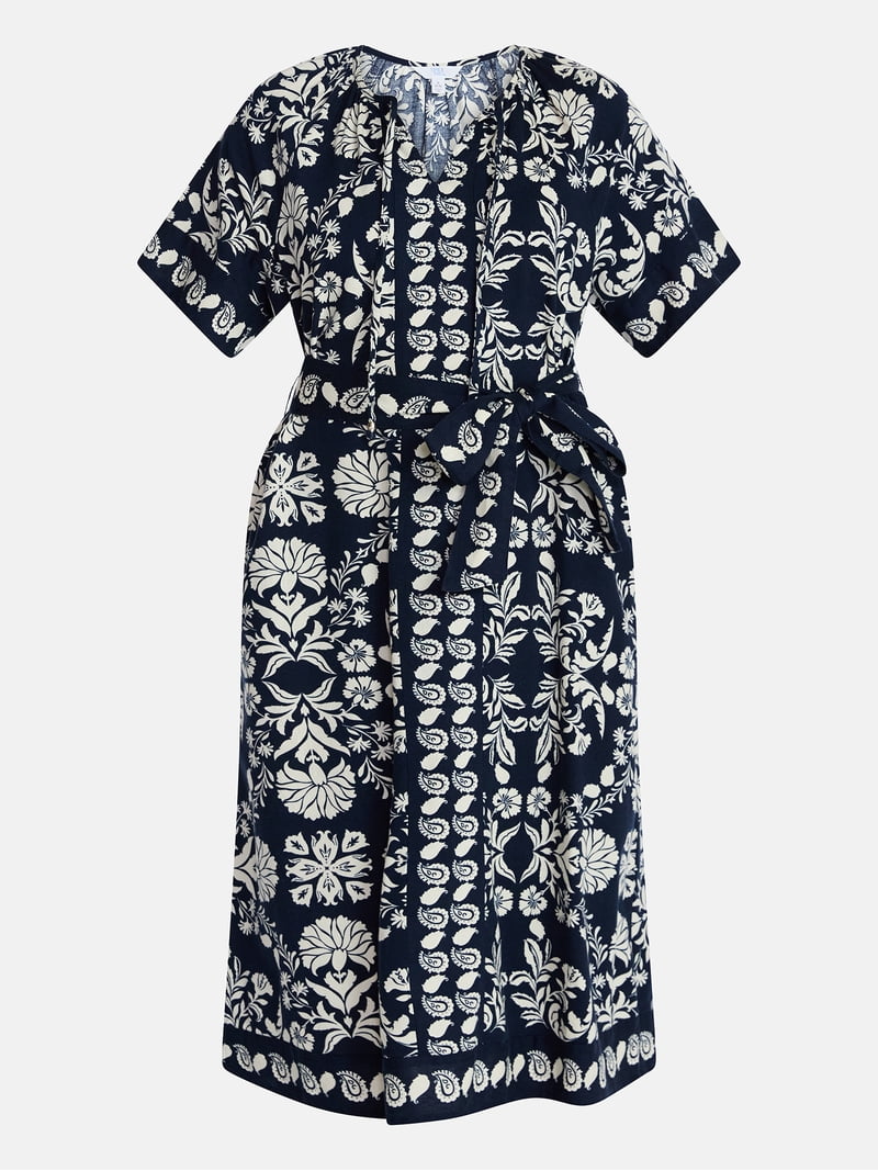 time and tru linen dress Time and Tru Women's Linen Blend Shift Dress, Sizes XS-XXXL