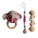 thumbnail image 1 of Juego de Clip para chupete de bebé YONGSHENG Elefante de ganchillo con Campana de mano, 1 of 5