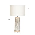 thumbnail image 4 of CosmoLiving by Cosmopolitan 26" Faux Marble White Table Lamp with White Linen Shade, 4 of 11