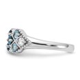 thumbnail image 3 of SS Rhodium-plated London Lt. Swiss Blue and White Topaz Ring, 3 of 6