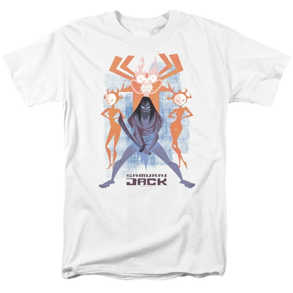 Samurai Jack Jack Vs Evil S/S Adult 18/1 T-Shirt White