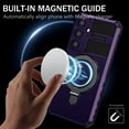 thumbnail image 3 of Dteck Magnetic Case for Samsung Galaxy S24 Plus,Shockproof Silicone+PC Case Compatible with Mag Safe Ring Holder Kickstand Cover for Samsung Galaxy S24+, Purple, 3 of 7