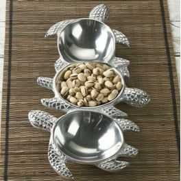 Silver Three Section Turtle Design Serving Tray Silver Three Section Turtle Design Serving Tray