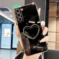 thumbnail image 5 of S 23 22 21 Love Heart Holder Luxury Plating Case For Samsung Galaxy S23 Ultra S22 Plus S20 S21 Fe Stand Fashion Silicone Cover, 5 of 7