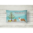 thumbnail image 2 of Carolines Treasures BB2951PW1216 Australian Shepherd Dog Merry Christmas Tree Canvas Fabric Decorative Pillow, 12H x16W,, 2 of 3
