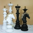 thumbnail image 1 of Chess Figurine International Statue King Queen Knight Resin Craft Decor Ornament, 1 of 2