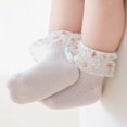 thumbnail image 3 of Miaouyo Ankle Socks for Little Girls Lace Ruffle Cuff Breathable Princess Socks, 3 of 7