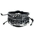 thumbnail image 6 of Ayyufe Pack Of 3 Retro Braided Wooden Beads Leather Bracelets Bangles for Men, 6 of 7