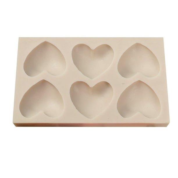 XWSHYW Molde de Pastel Molde Giratorio de Chocolate, Molde de Corazón de 6 Cavidades, Molde para Hornear Magdalenas y Pasteles de Chocolate Diy