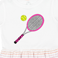 thumbnail image 4 of Inktastic Pink Tennis Racket and Ball Girls Toddler Dress, 4 of 5