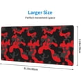 thumbnail image 3 of Camouflage Gaming Mouse Pad XL Large Full Desk Mat with Stitched Edges and NonSlip Base, Ideal for PC Laptop and Office Decor, Gifts for Women and Girls (Black and Red, 31.5 x 11.8 in), 3 of 6