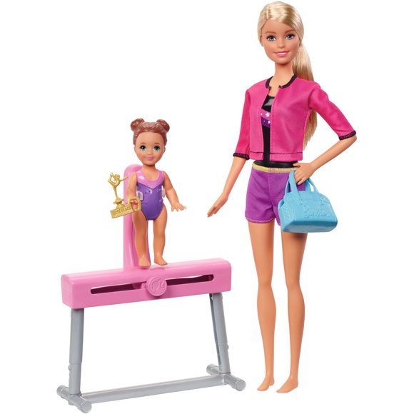 Barbie Gymnastics Coach Dolls & Playset, Blonde Hair