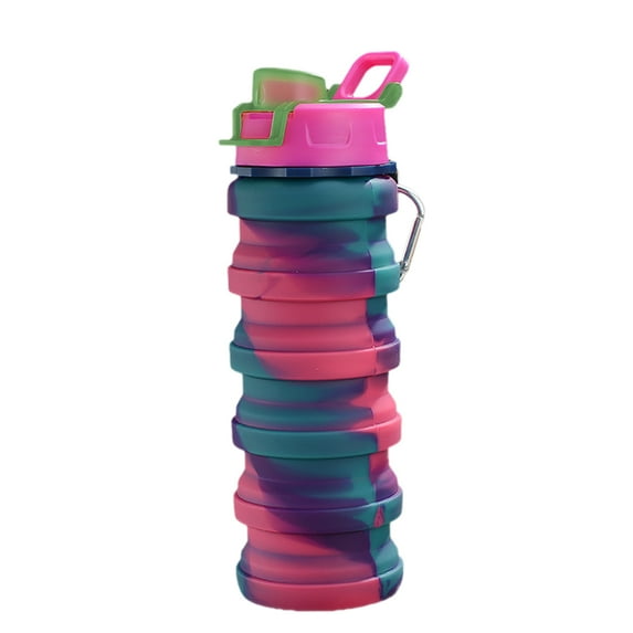 Douhoow 500ml Collapsible Water Bottle Foldable Cup Leak-Proof Silicone Sports Bottle