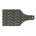thumbnail image 1 of Victorian Cutting Board, Black Lace Pattern with Geometric Shapes and Floral Inspirations Vintage Art, Decorative Tempered Glass Cutting and Serving Board, Wine Bottle Shape, Multicolor, by Ambesonne, 1 of 1