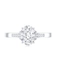 thumbnail image 5 of Rosec Jewels Lab Created Diamond Engagement Ring - 6X8 mm Oval, EF-VS Grade Certified, 10K White Gold, US 8.00, 5 of 9