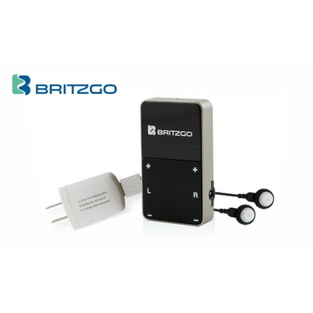 Britzgo EZ-Charge Hearing Amplifier, Control Each Ear Volume Independently